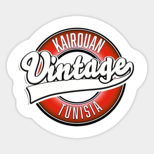 Kairouan tunisia vintage style logo. Sticker